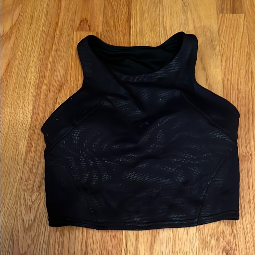 Black Athletic Crop Top